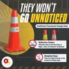 Traffic Cones 6 Pack – 28 Inches, Reflective Strips for Nighttime, Resistant PVC