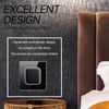 ACMEROTA Square Push Button Wall Light Switch With LED Indicator, 2 Gang 2 Way ON/Off Switch for LED Lights, Black
