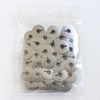 Japanese String Button Plated Bobbin Industrial 30 Pieces Silver F2-78-30