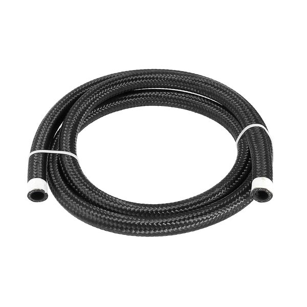 5ft 8AN Fuel Hose AN8 1/2 Universal Braided Nylon Stainless Steel CPE Oil Fuel Gas Line Hose Black