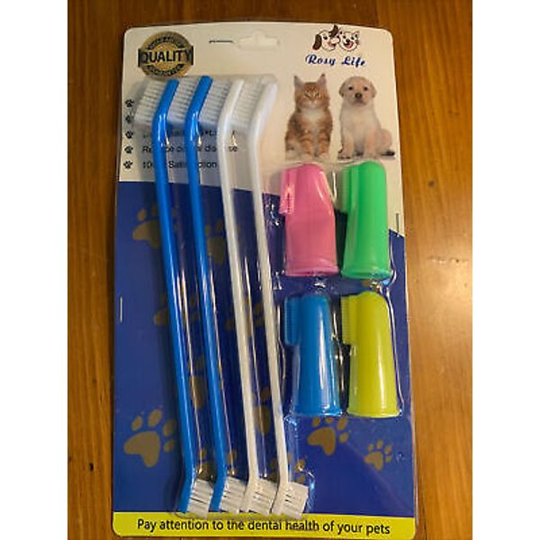 RosyLife Pet Dog Soft Toothbrush Dog Toothbrush Finger Toothbrush pet Toothbrush