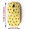2.4G Wireless Mouse with Cute Pattern Design for All Laptops and Desktops with Nano Receiver - Cartoon bee Pattern