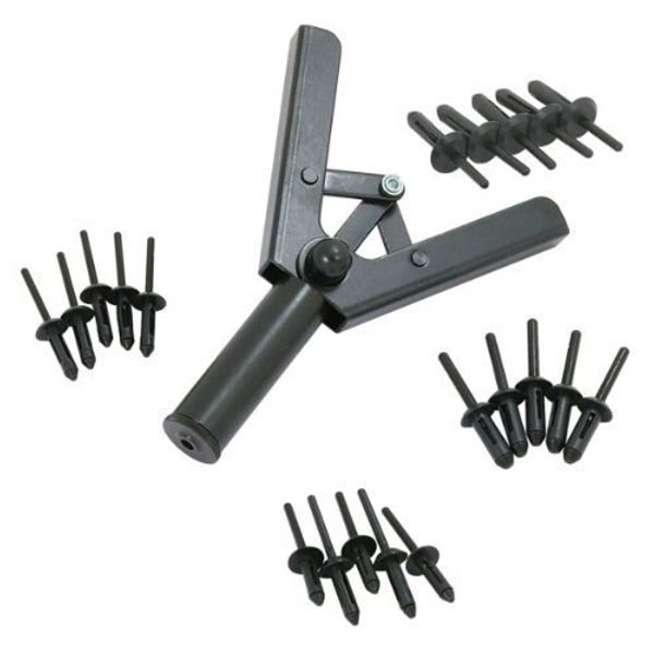 Plastic Rivet Gun Set 41pc Including 40 Plastic Rivets Assorted 1 Pack/S