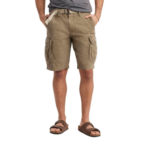 Unionbay Men's Survivor Belted Cargo Short-Reg and Big & Tall Sizes, Dugout, 36