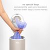 Stylish Taupe Diaper Disposal Solution - Odor-Locking Steel Pail, Easy Clean