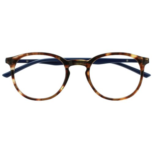 OPULIZE Met - Reading Glasses Blue Light Blocking Slim Round Frame Scratch Resistant Spring Hinges Improve Sleep Computer Gaming Anti-Reflective Brown Tortoiseshelll Mens Womens B60-2 +1.50