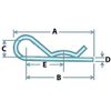 2MM Stainless Steel R Clips x5 (Beta Retaining Pins)