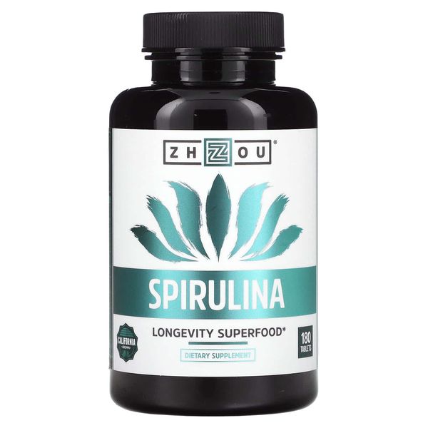 2 X Zhou Nutrition, Spirulina, 180 Tablets