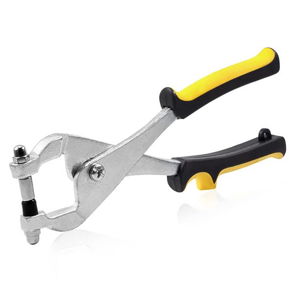 SPEEDWOX 10 Inches Ceiling Grid Punch Pliers 3.24mm Grid Hole Punch Pliers for Rivets Multifunctional Puncher Pliers for Thin Metal Sheet Decoration Hardware Processing