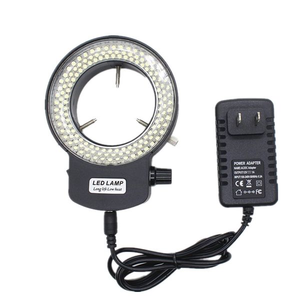 MeYouRow.C Microscope LED Ring Light Illuminator for Stereo Microscope/Camera/Industry Machine,Adjustable 144W (Black)