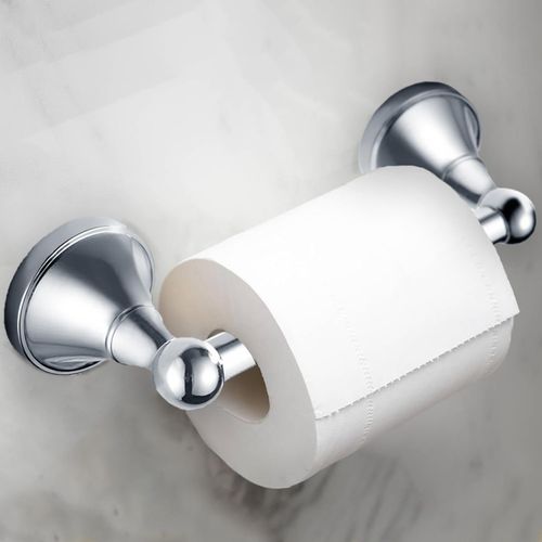 Biutimarden SUS 304 Stainless Steel Toilet Paper Holder Drilling Double Post Pivoting Toilet Roll Holder Wall Mounted Tissue Paper Holder for Toilet and Bathroom (Chrome)