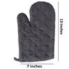 DII Basic Terry Collection 100% Cotton Quilted, Oven Mitt, Mineral Gray, 2 Piece