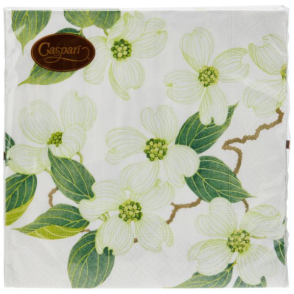 Entertaining with Caspari White Blossom Paper Luncheon Napkins, Pack of 20