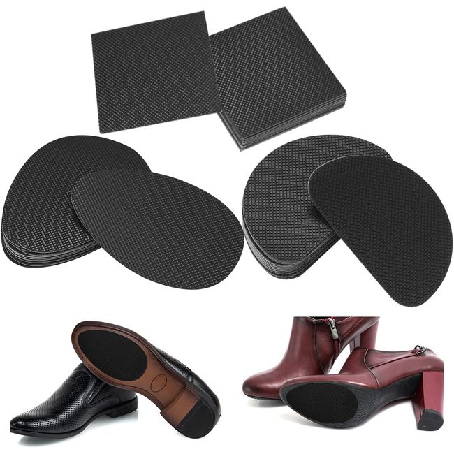 36 Pcs/18 Pairs Non-Slip Shoe Pads, Rubber Shoe Sole Protector Pads, Self-Adhesive Shoe Grips Pads Stickers Non Skid for Ladies Shoes, High Heels, Boots