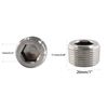 AUXBC Stainless Steel Pipe Fitting 3/4" NPT Hexagonal Countersunk Male Thread Pipe Plug, 3PCS