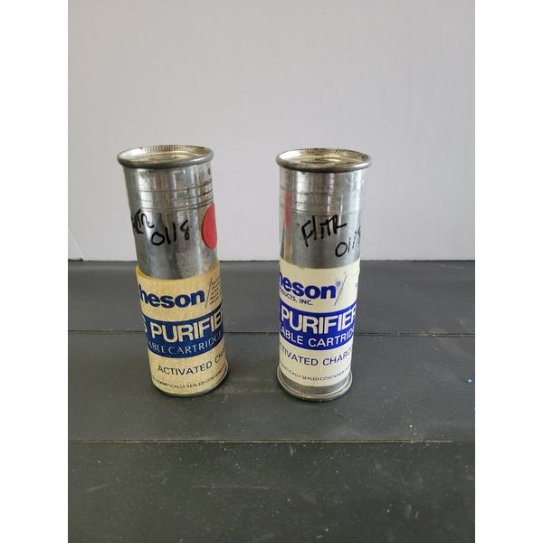 2 NEW Matheson Type 454 Gas Purifier Replaceable Cartridge Activated Charcoal