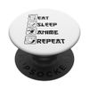 Eat Sleep Anime Repeat PopSockets Standard PopGrip
