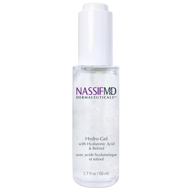 NASSIFMD Hydro-Gel with Hylauronic Acid Moisturizer, Salicylic Acid Serum, Retinol Serum for Face, Skin Brightener