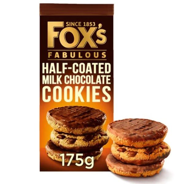 Foxs Half Coated Milk Chocolate Chunkie Cookie-Food