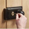 Rim Sashlock Surface Mounted Lock 156 x 106mm Fluted Pattern Black