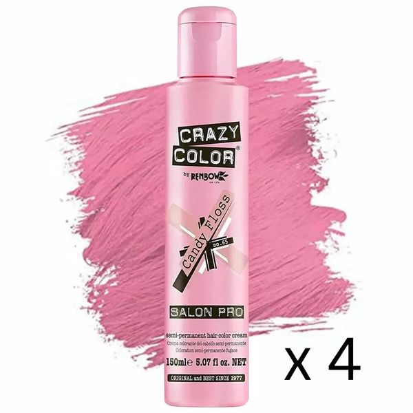 Crazy Color Salon Pro 65   Candy Floss   150ml / 5.07oz - Pack of 4