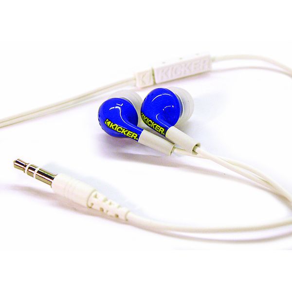 KICKER EB71BL Noise-Isolation In-Ear Monitors for iPhone, iPod, & Other mp3 Players - Blue