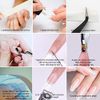 Fibreglass Nail Extension Kit, 200 PCS Nail Extension Fiberglass Nail Tips Quick Extension Fiberglass Gel Nail with 2 PCS Tweezers 5 PCS Clips for Nail Art Nail Extension
