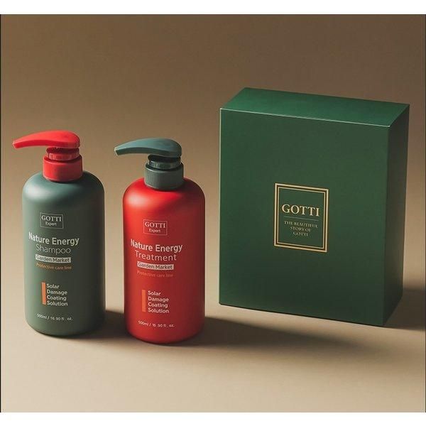 [GOTTI] Gift Wrapped Nature Energy Shampoo + Treatment Set