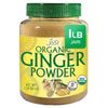 Organic Natural Ground Ginger Root Powder Container USDA Certified Non-GMO 1LB