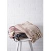 DII Braided Striped Decorative Throw Blanket, 50x60, Stone