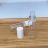 50 Pcs White Lid 5ml Roller Bottles for Essential Oils, Clear Roll On Bottle
