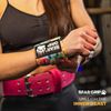 BEAR GRIP - Premium weight lifting wrist support wraps (Pink)