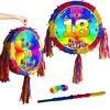 18 Birthday Piñata with stick and blindfold