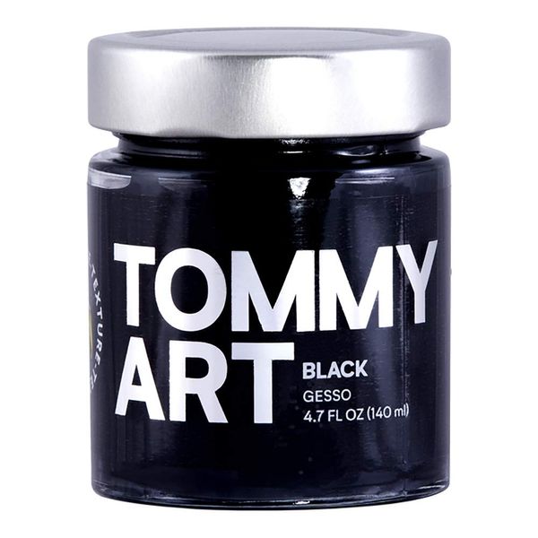 Tommy Art Black Gesso Medium, 140ml Jar (AS065-140)