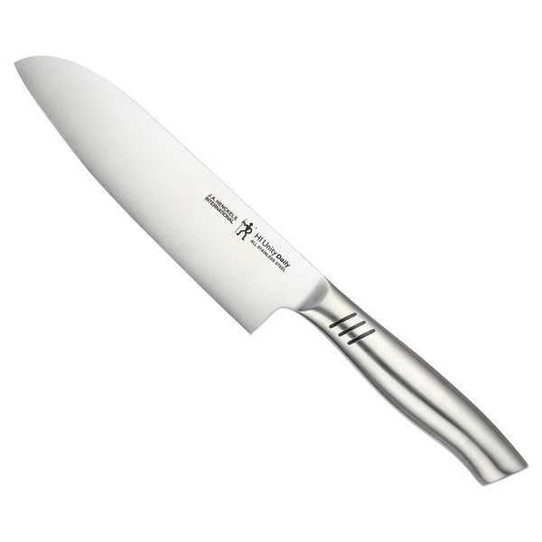 Henckels 19367-181 Unity Daily Santoku Knife, 7.1 inches (180 mm), Santoku Knife, All Stainless Steel, Dishwasher Safe