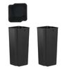 2×8 Gal Dual Trash Can Double Compartment Trash Garbage Can for Kitchen Silver