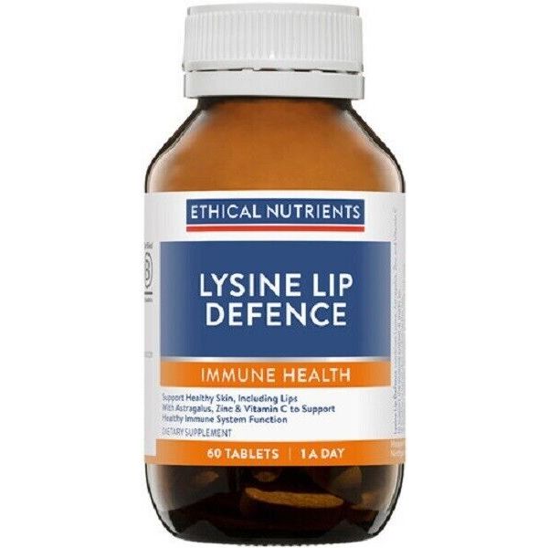 Ethical Nutrients Lysine Lip Defence Tablets 60 - with Zinc + Astragalus