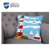 Vervaco Lighthouse Scene Cross Stitch Cushion, Multi-Colour, Small