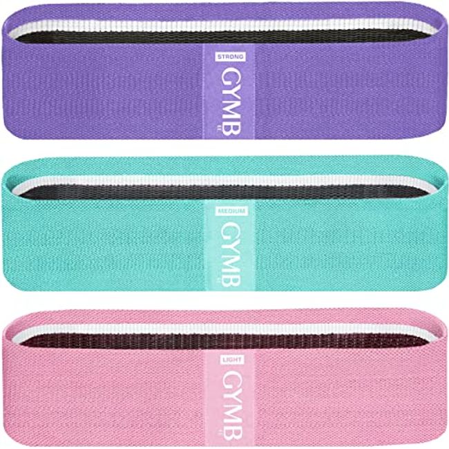  Gymb Premium Gym Bands Resistance - Workout Bands, Legs & Thigh  Bands for Workout - Non Slip Cloth Booty Band/Fitness Bands - Gym, Home  Fitness, Yoga, Strength, Pilates for Men/Women 