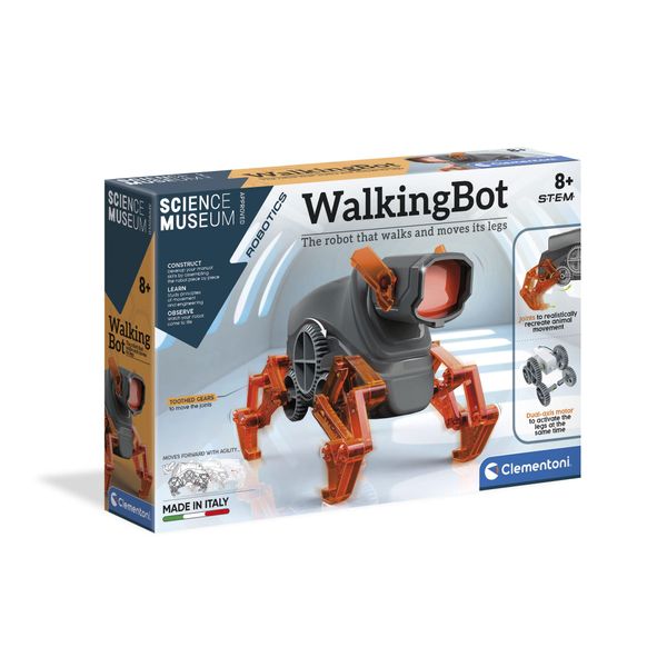 Clementoni - 61778 - Science Museum - Walking Bot, robotic toy for children 8 - 12 years