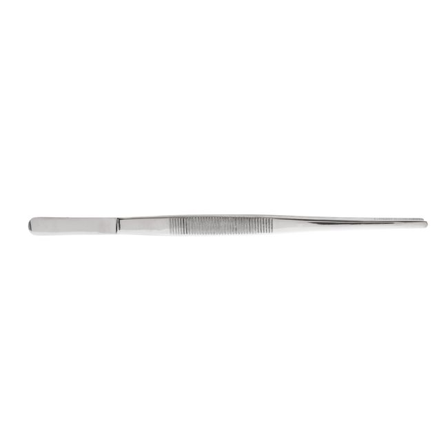 SE 12-Inch Stainless Steel Tweezers - Durable Knurled Handle