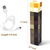 Light-up Wall Torch - Batteries & USB Pluggable Night Lamp - Hand Held or Wall Mount Lighting Torch （Three-Level Brightness）