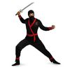 Disguise Men's Ninja Master Costume, Black/Red, X-Large