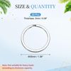 sourcing map Split Rings, 0.08" Thick 1.38" OD Stainless Steel Flat Jump Ring Keychain 10pcs