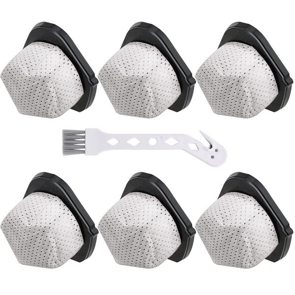 Leadaybetter 6 Pack Dust Cup Filters Replacement for Shark Cordless Handheld Vacuum SV780 SV75Z SV728N SV726N, Replacement Part# XF769, XSB726N