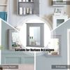 Bathroom Mirror Cabinet Wall Mounted Adjustable Shelf Medicine Grey
