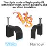 Round Cable Clips 7mm Black - Pack of 100