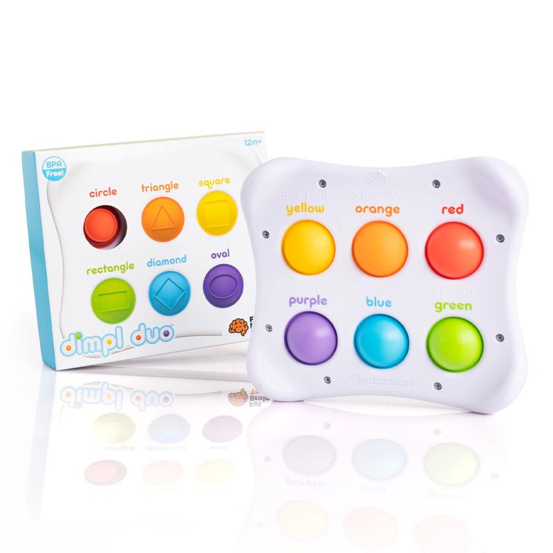 Fat Brain Toys FA208-1 Dimpled Shape, Fingertip Education, Squeeze Toy ...