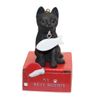 BLACK CAT Statue with Bone on Box Base Christmas Ornament by E&S Pets