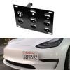 Bumper Tow Hook License Plate Bracket Mount Holder For 2017-22 Tesla Model 3